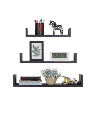 Aalto U-Shaped Floating Wall Shelves, Set of 3