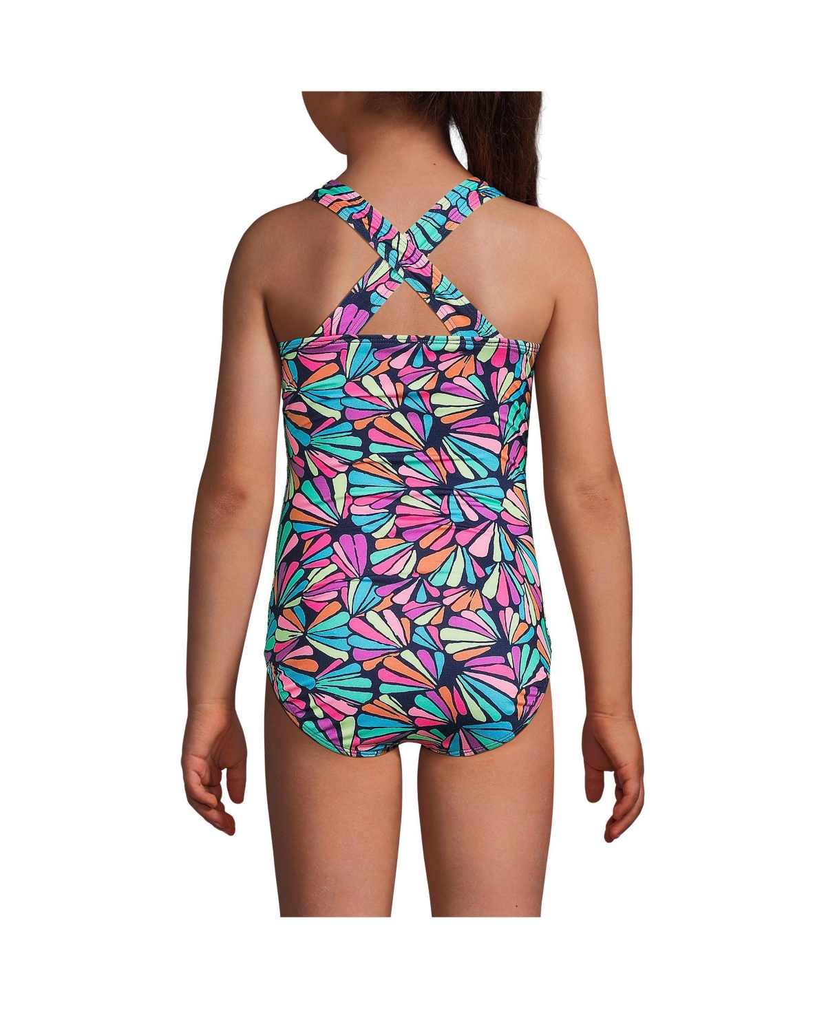 Lands' End Big Girls Plus Chlorine Resistant One Piece Upf 50 Swimsuit