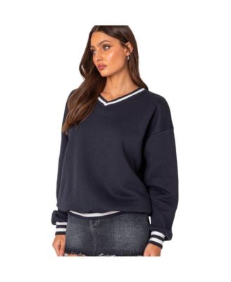 Women's Caryn oversized v neck sweatshirt