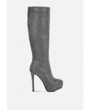 Gray high deals heel boots