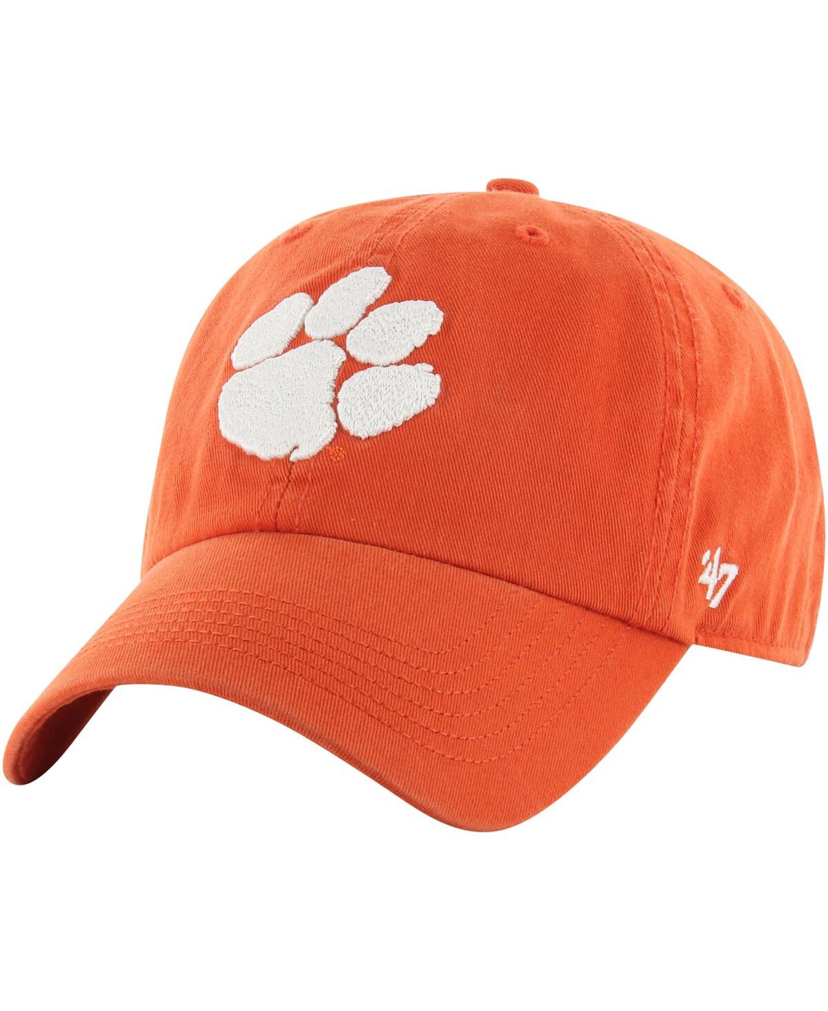 Shop 47 Brand Men's ' Orange Clemson Tigers Franchise Fitted Hat