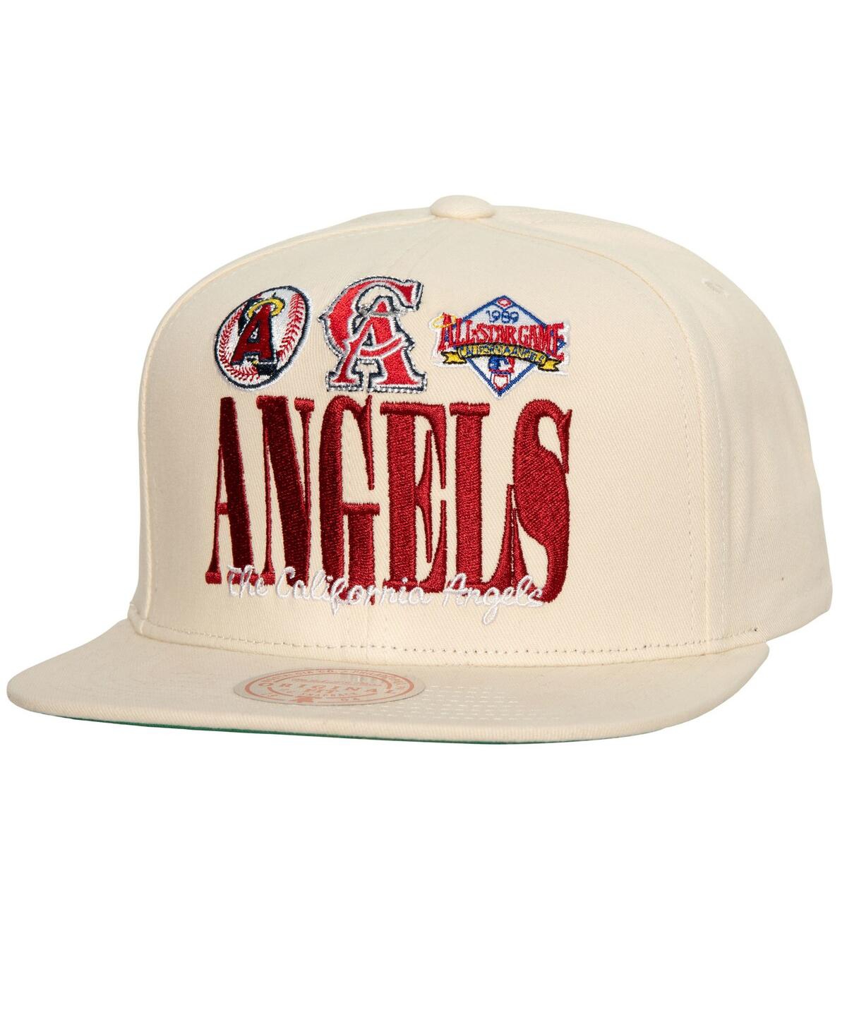 Shop Mitchell & Ness Men's  Cream California Angels Reframe Retro Snapback Hat