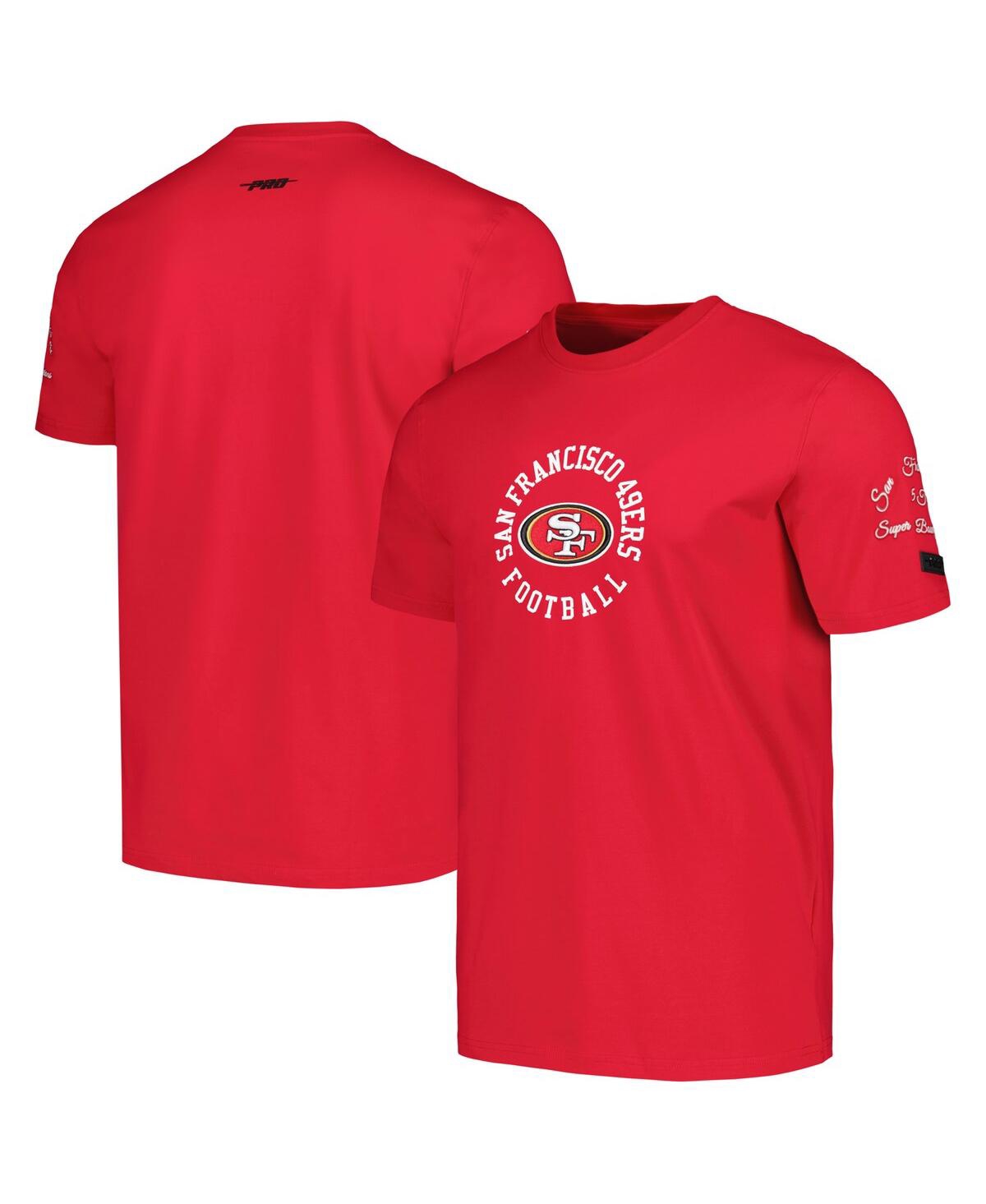 Shop Pro Standard Men's  Scarlet San Francisco 49ers Hybrid T-shirt