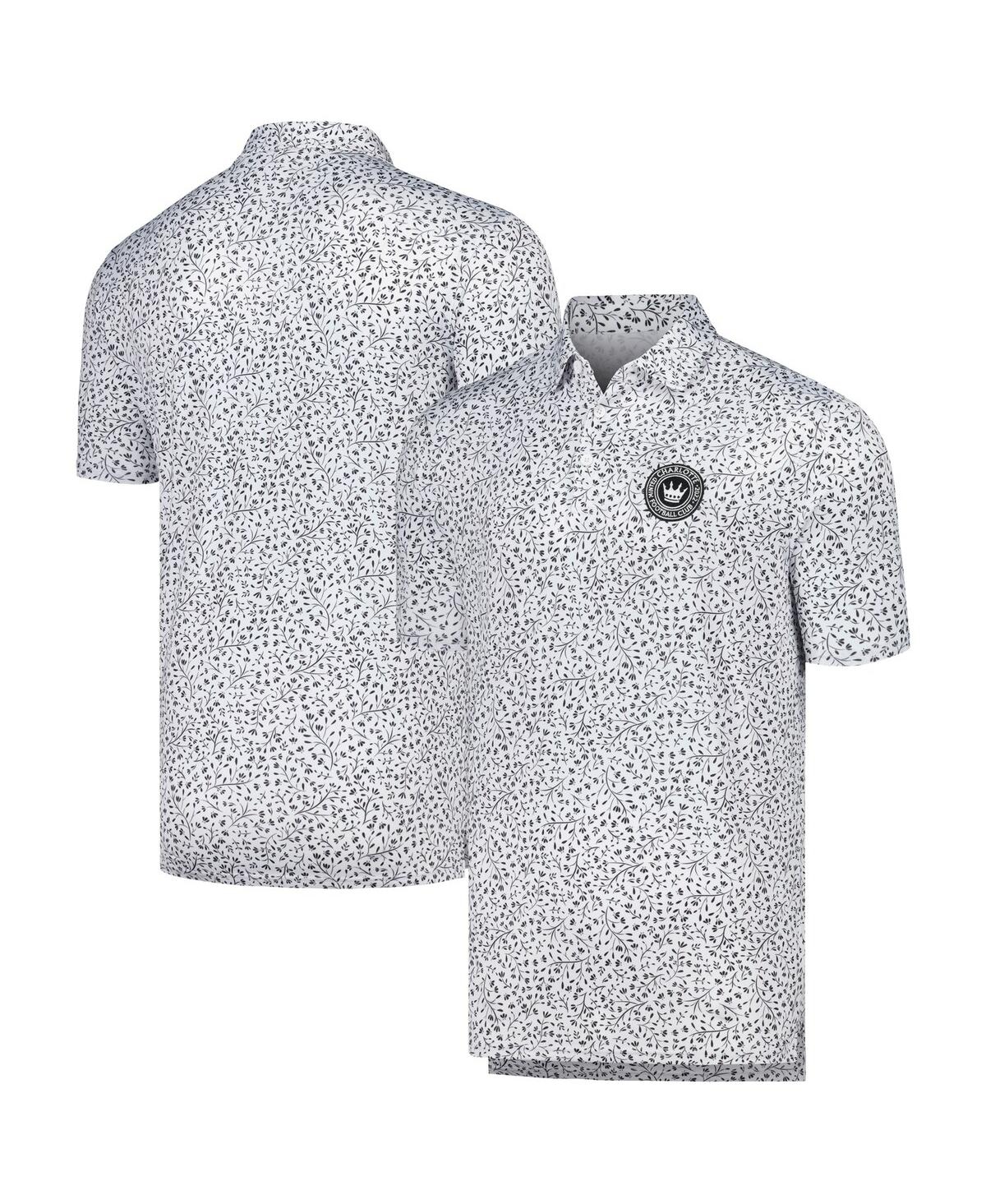 Shop Antigua Men's  White Charlotte Fc Motion Polo Shirt