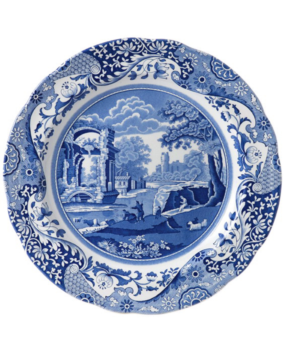 Blue Italian Salad Plate, Set of 4 - Blue