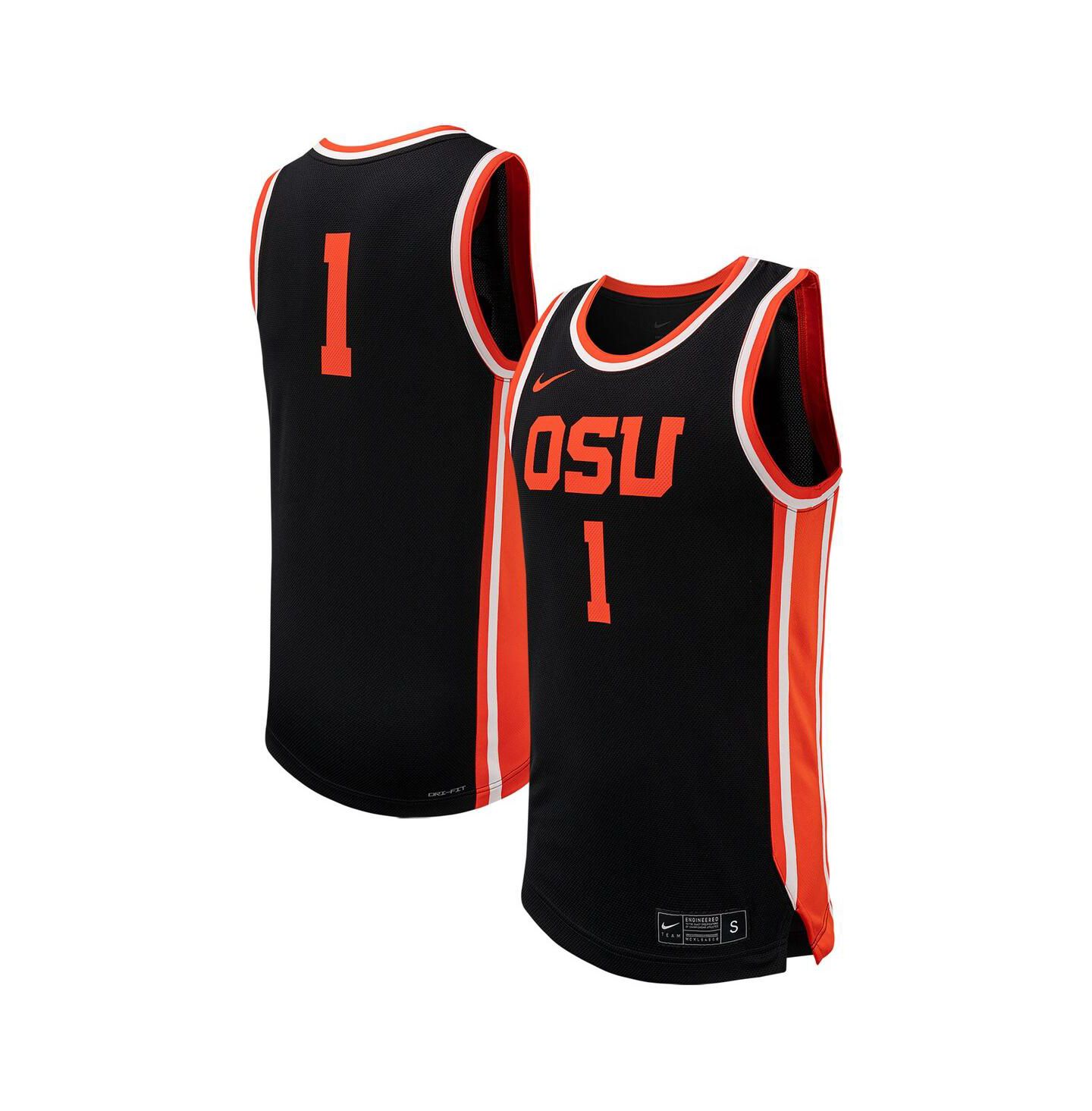 Мужской топ Nike #1 Black Oregon State Beavers Replica jersey Basketball Jersey — фото 1