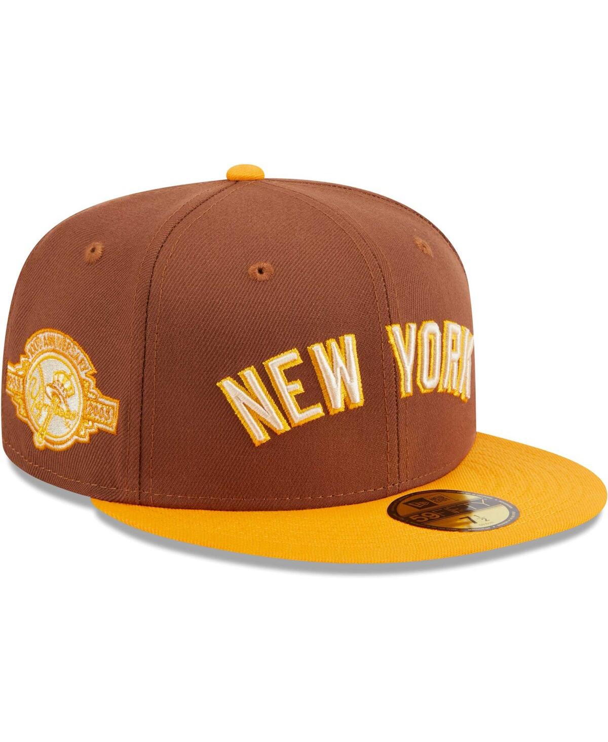 Shop New Era Men's  Brown New York Yankees Tiramisu 59fifty Fitted Hat