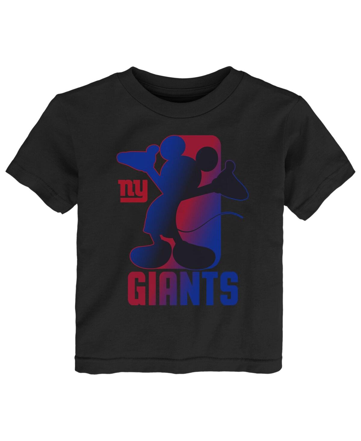 Shop Outerstuff Toddler Boys And Girls Black New York Giants Disney Cross Fade T-shirt