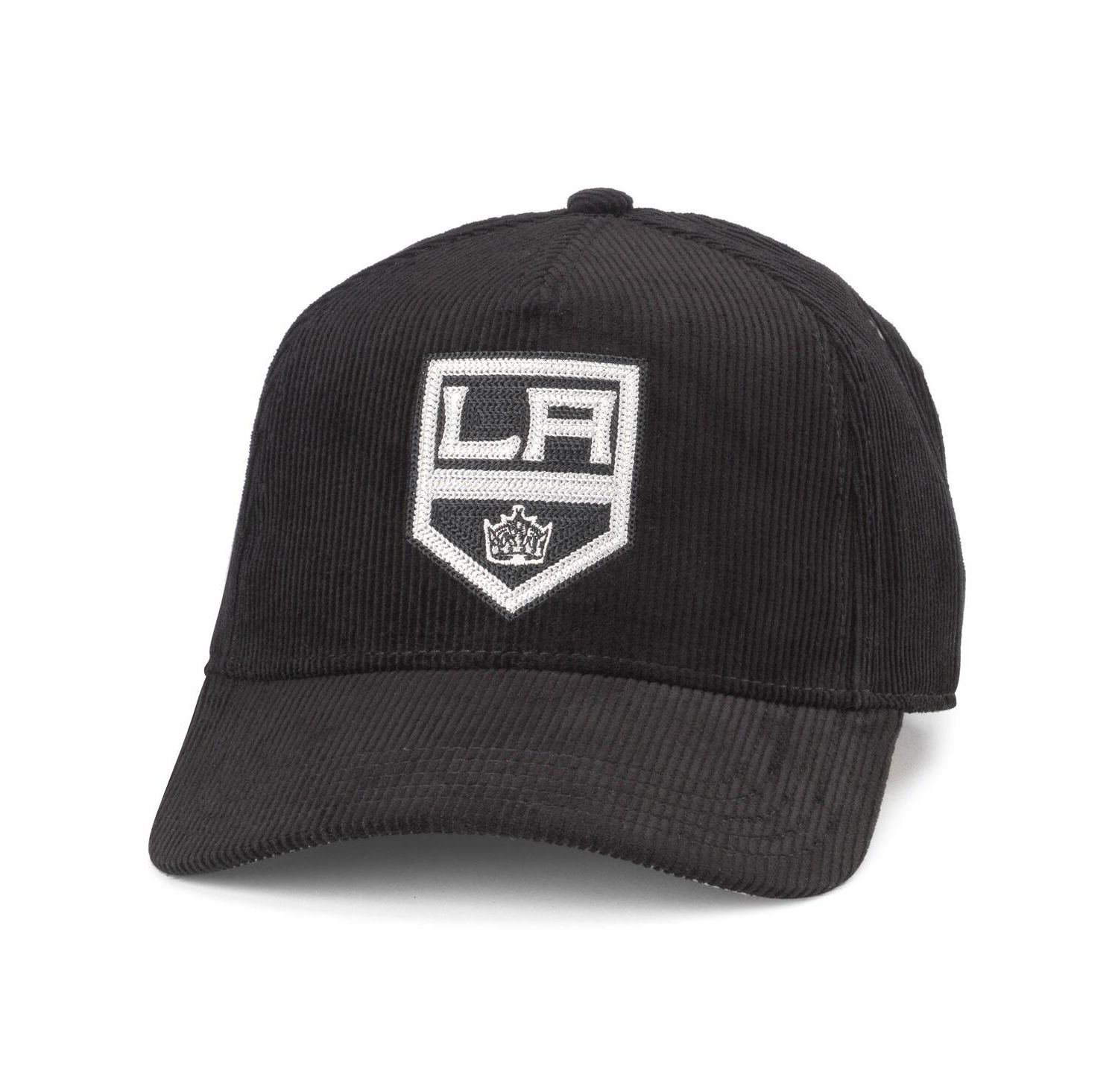 Men's Black Los Angeles Kings Corduroy Chain Stitch Adjustable Hat