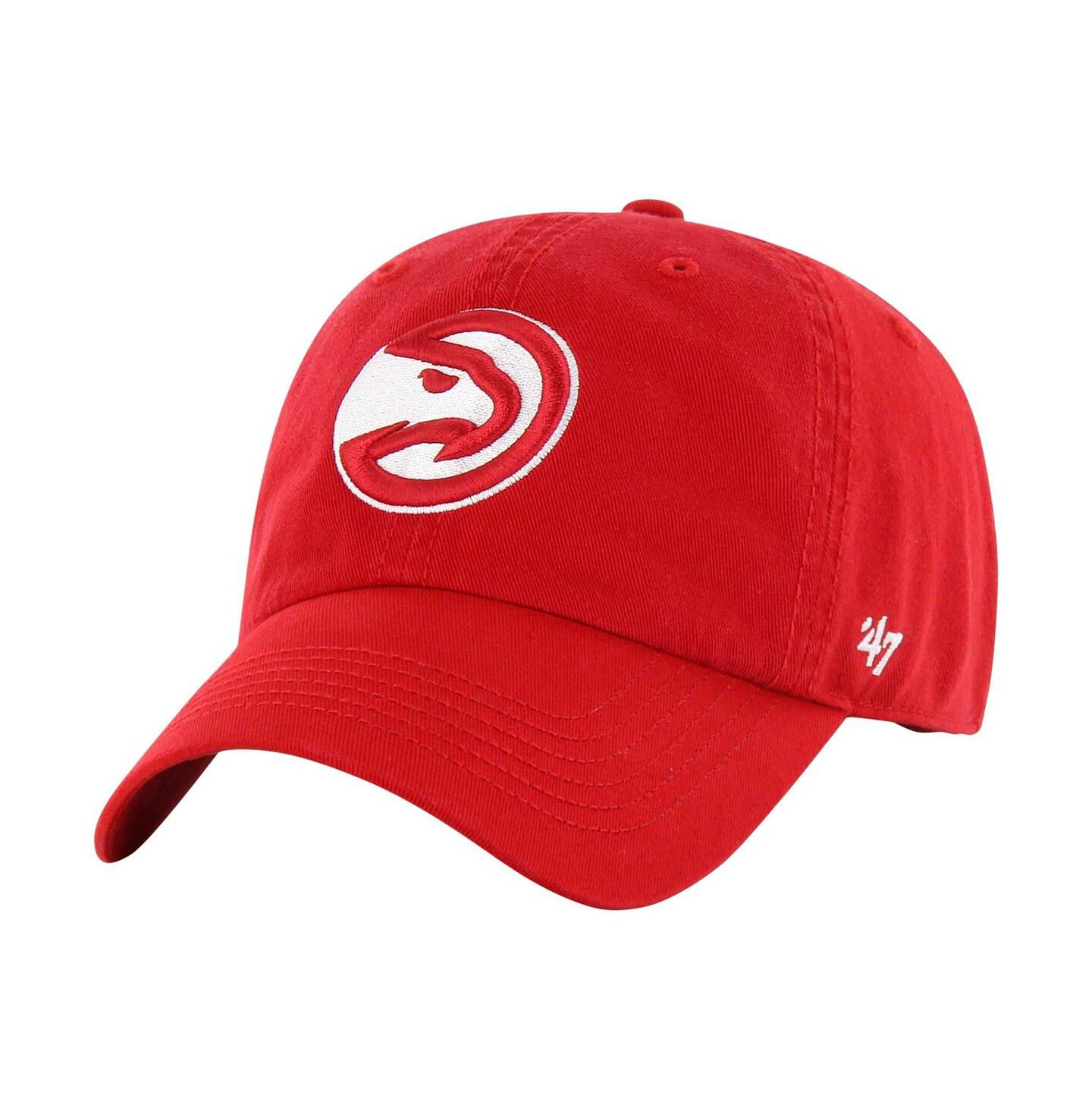 Мужская кепка '47 Brand Red Atlanta Hawks Classic Franchise Fitted Hat — фото 1