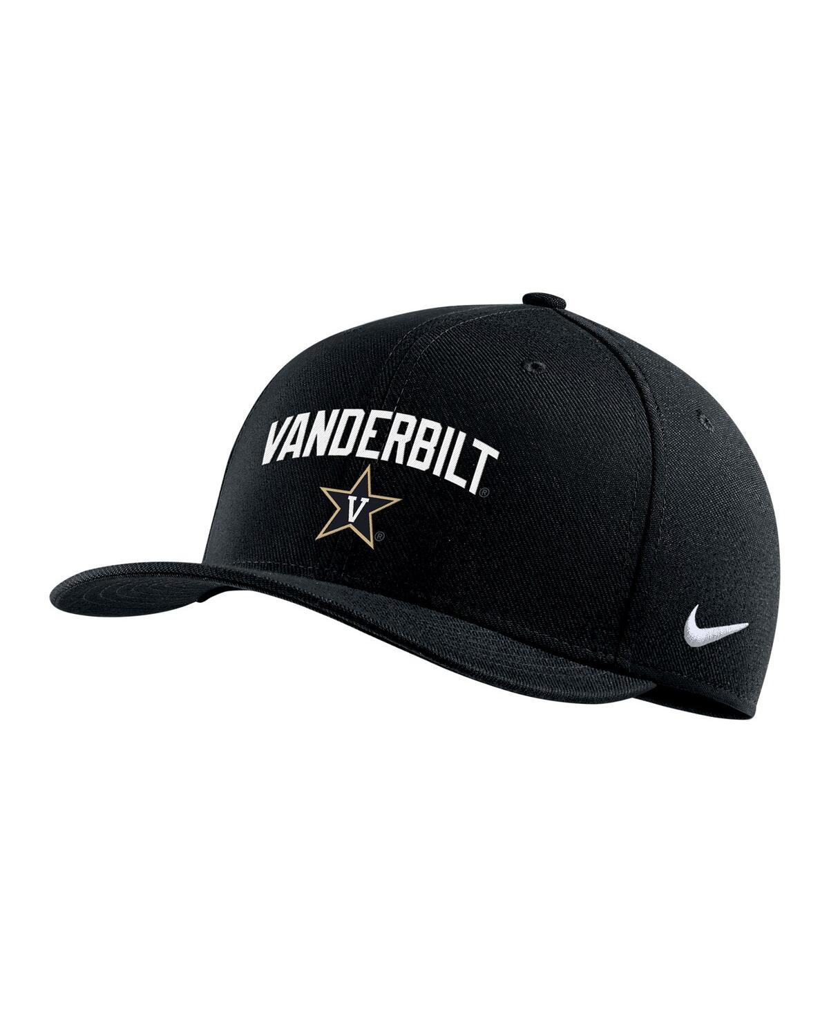 Shop Nike Men's  Black Vanderbilt Commodores Classic99 Swoosh Performance Flex Hat