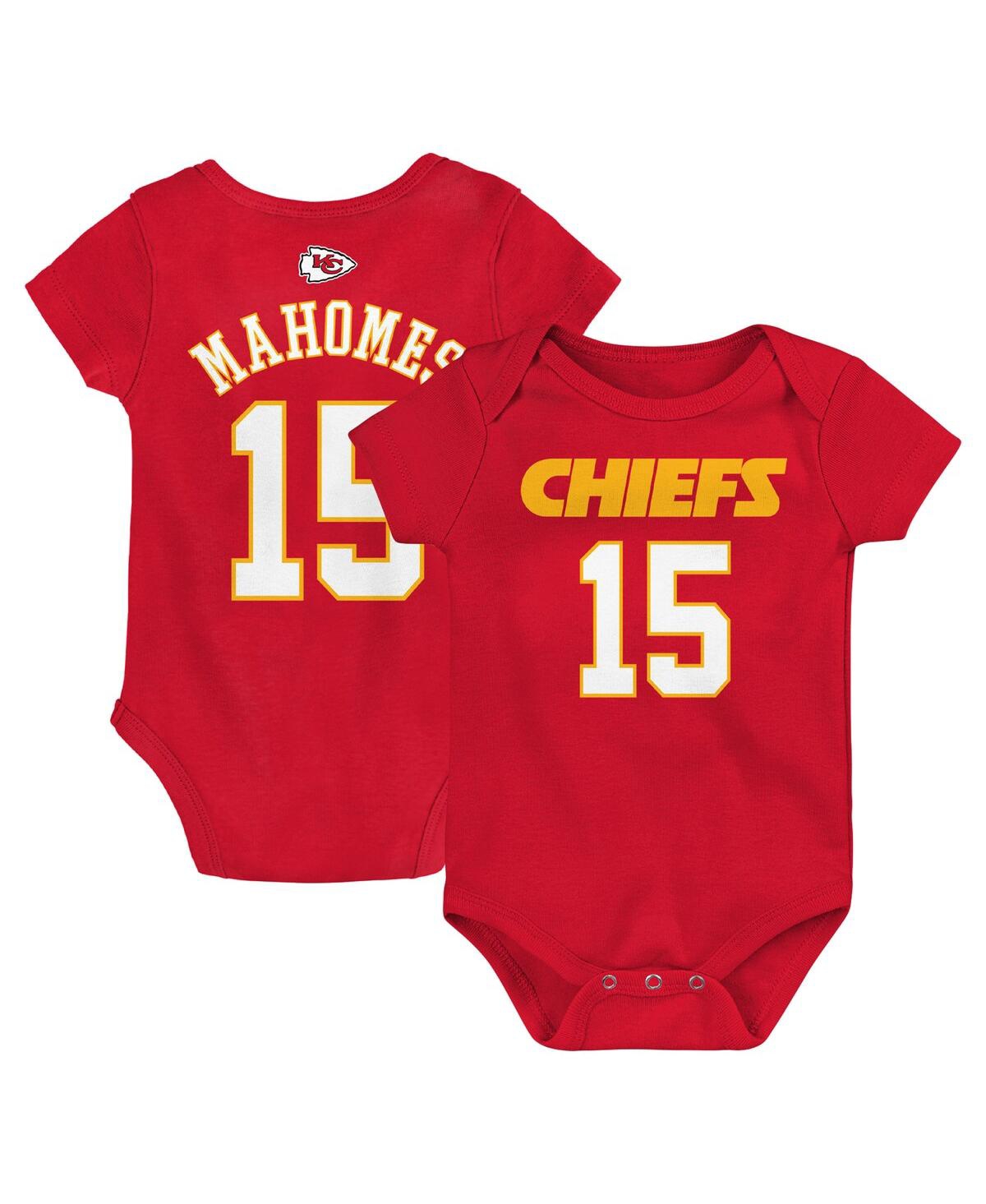 Outerstuff Baby Boys And Girls Patrick Mahomes Red Kansas City Chiefs Mainliner Player Name And Number Bodysuit In Red