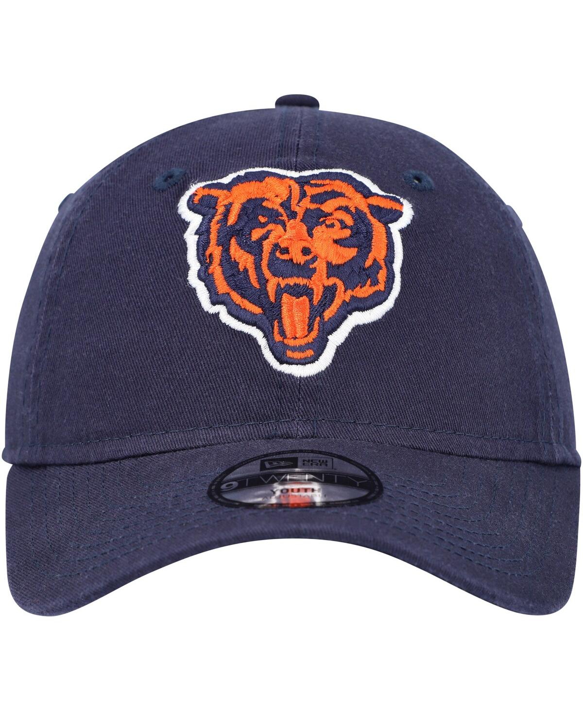 Shop New Era Youth Boys  Navy Chicago Bears Main Core Classic 2.0 9twenty Adjustable Hat