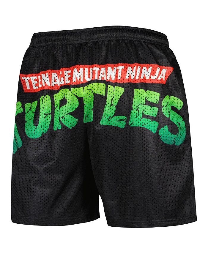 Chalk Line Men's Black Teenage Mutant Ninja Turtles Logo Retro Shorts