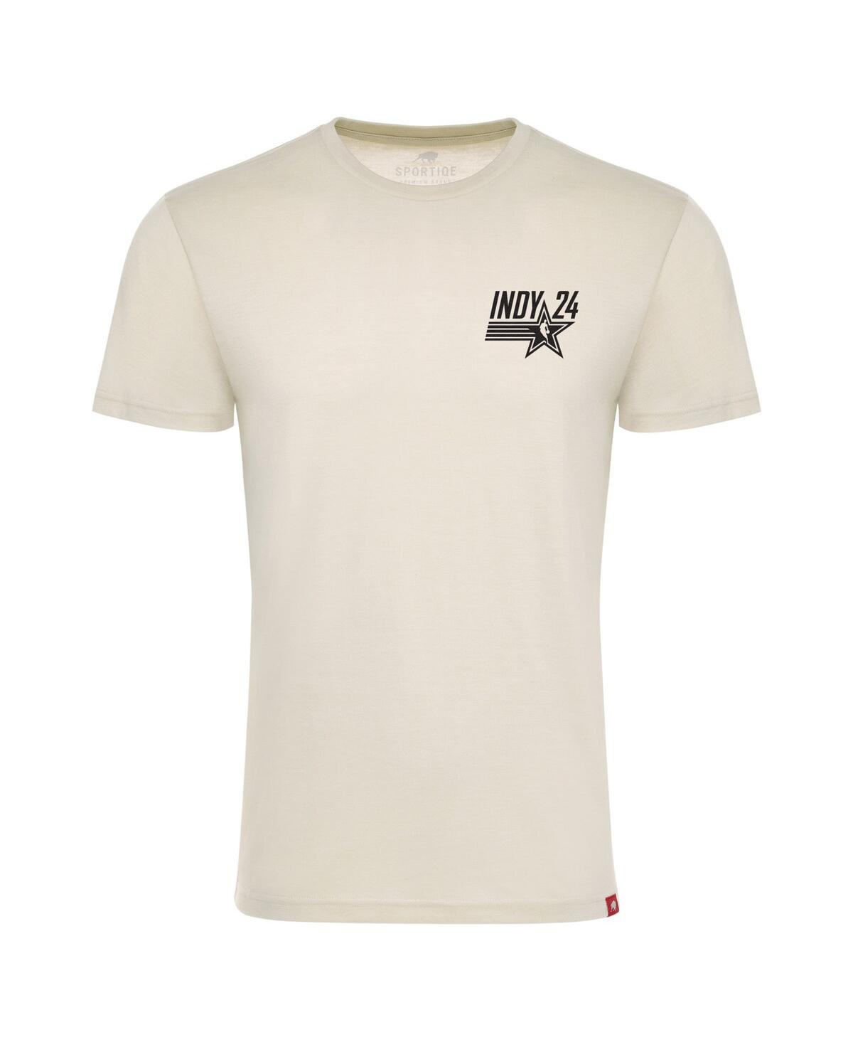 Men's and Women's Sportiqe2024 Nba All-Star Game Comfy Tri-Blend T-shirt - Cream
