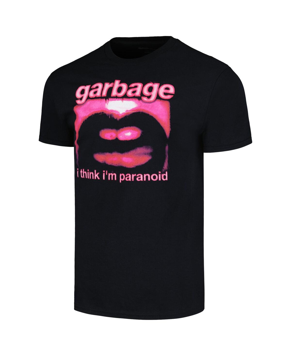 Shop Manhead Merch Men's  Black Garbage Paranoid Graphic T-shirt