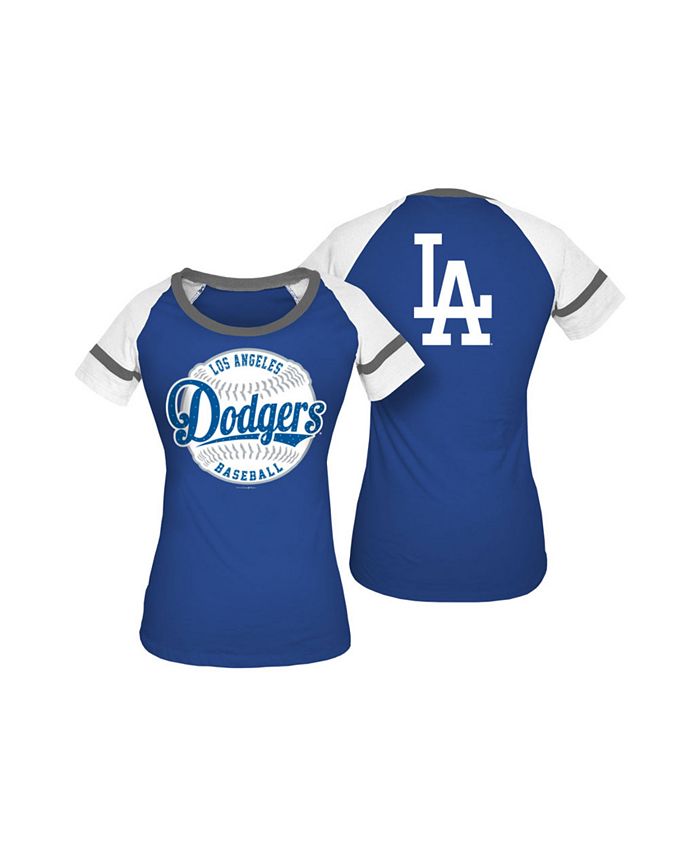 5th & Ocean Women's Los Angeles Dodgers Retro V-Neck T-Shirt - Macy's