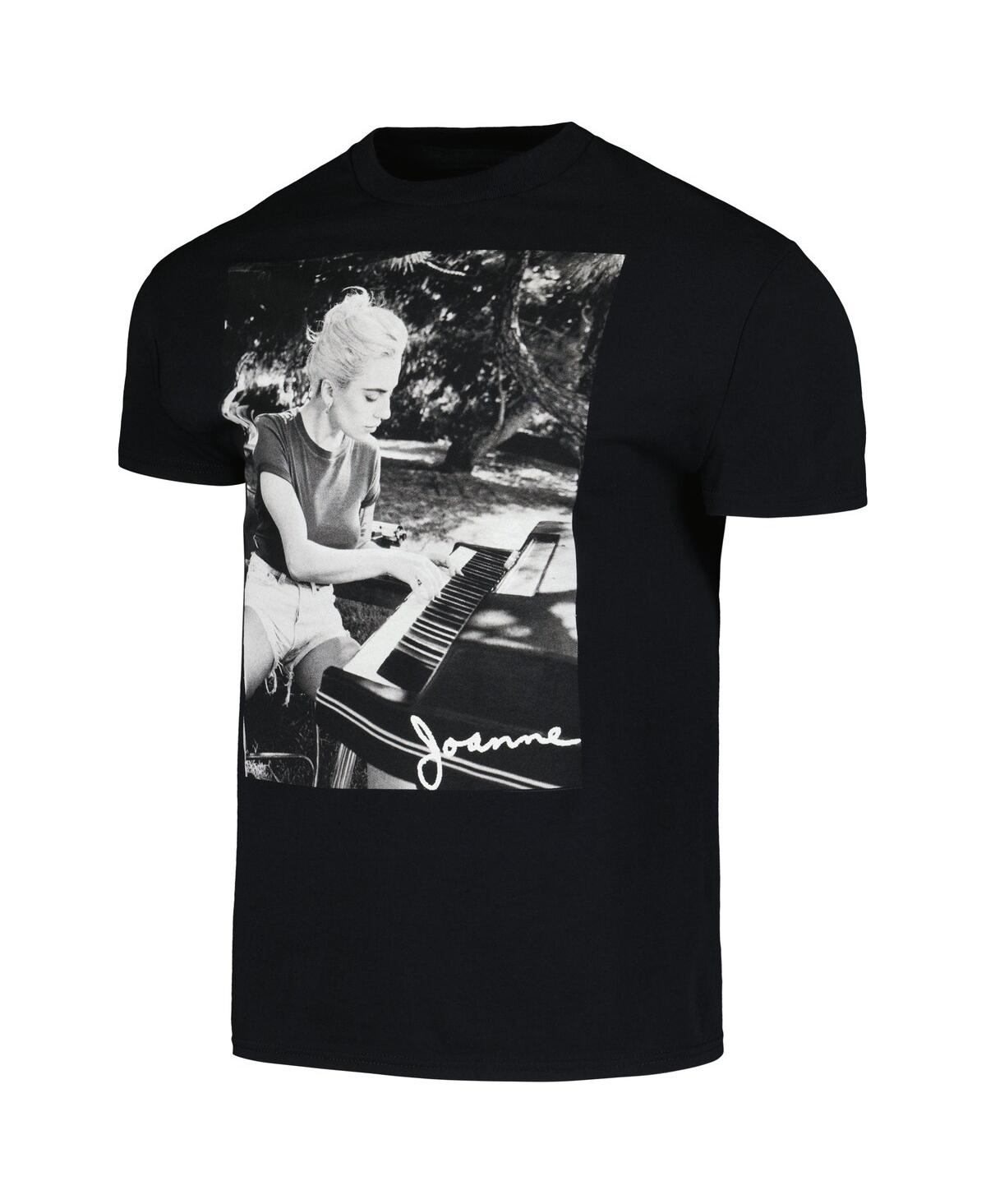 Shop Bravado Men's And Women's Black Lady Gaga Joanne Piano Photo T-shirt