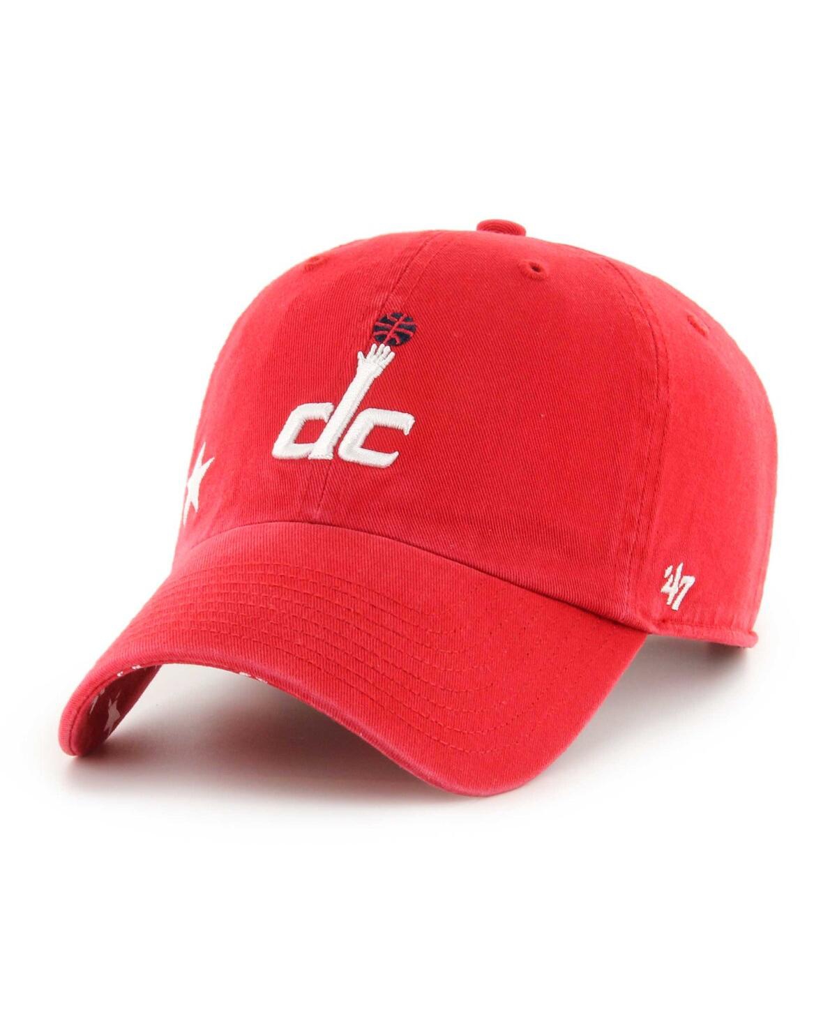 47 Brand Women's ' Red Washington Wizards Confetti Undervisor Clean Up Adjustable Hat In Red