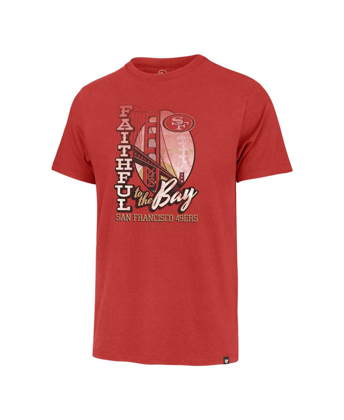 Shop 47 Brand Men's ' Scarlet Distressed San Francisco 49ers Regional Franklin T-shirt
