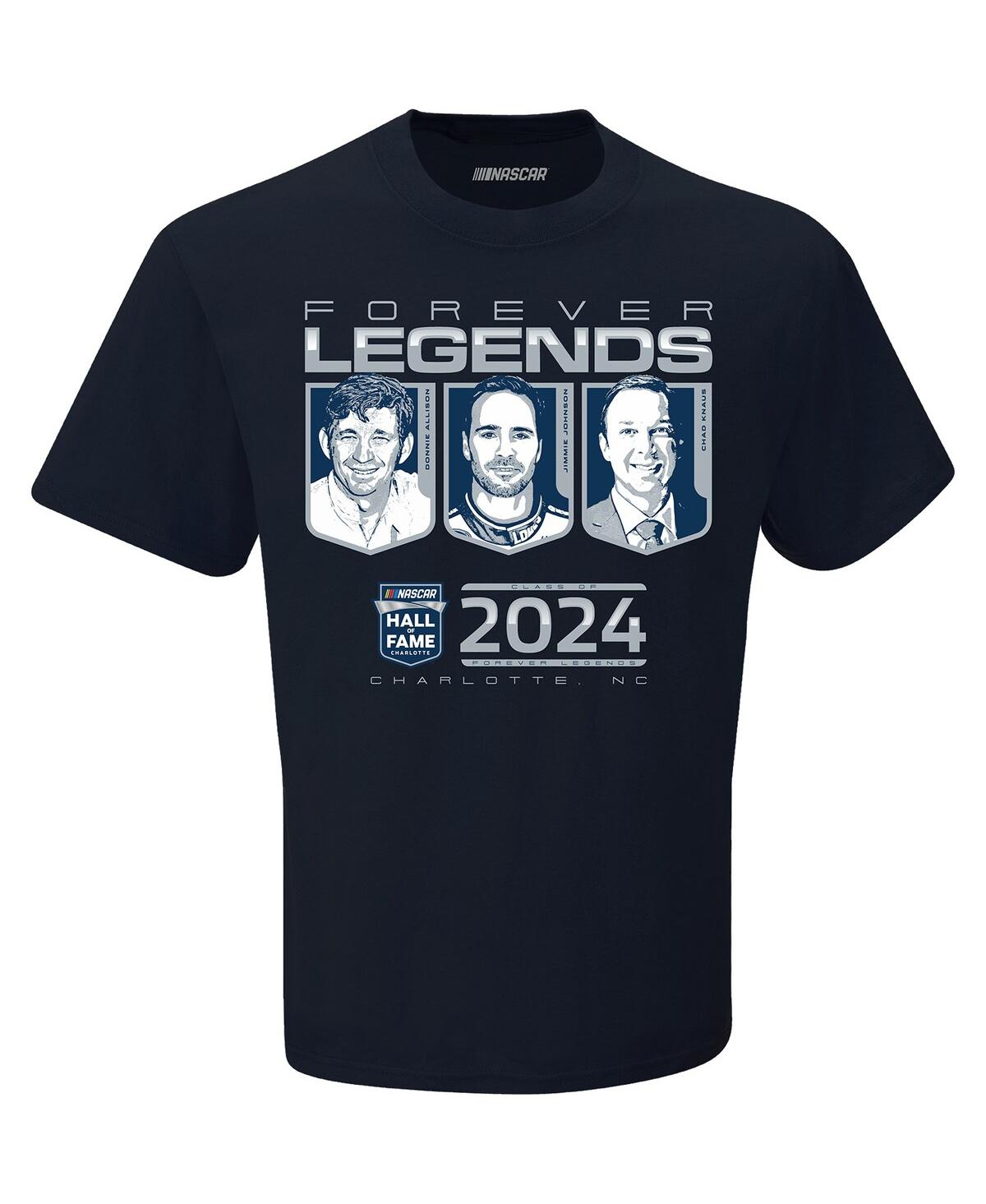 Shop Checkered Flag Sports Men's  Navy Nascar Hall Of Fame Class Of 2024 T-shirt