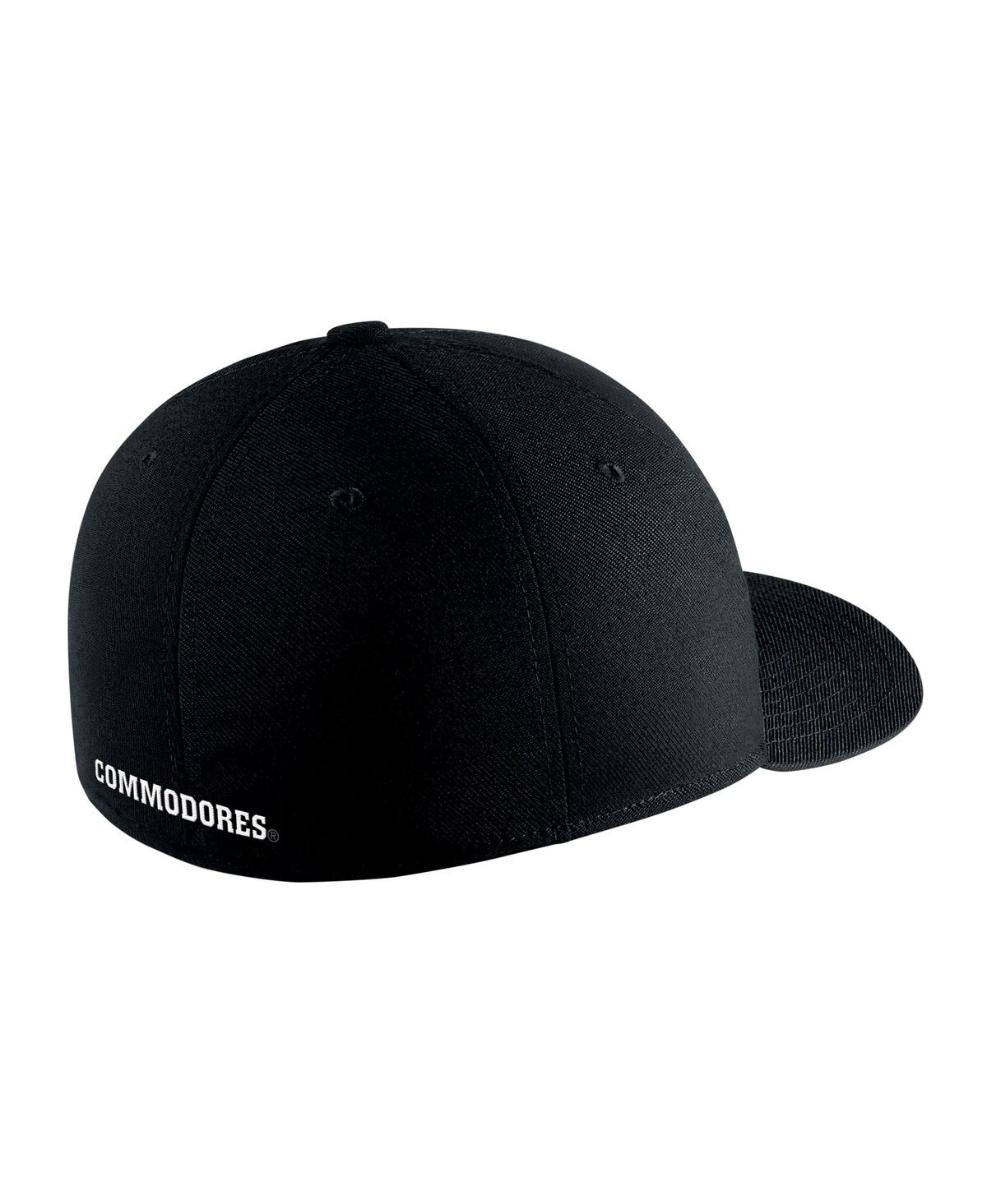 Shop Nike Men's  Black Vanderbilt Commodores Classic99 Swoosh Performance Flex Hat