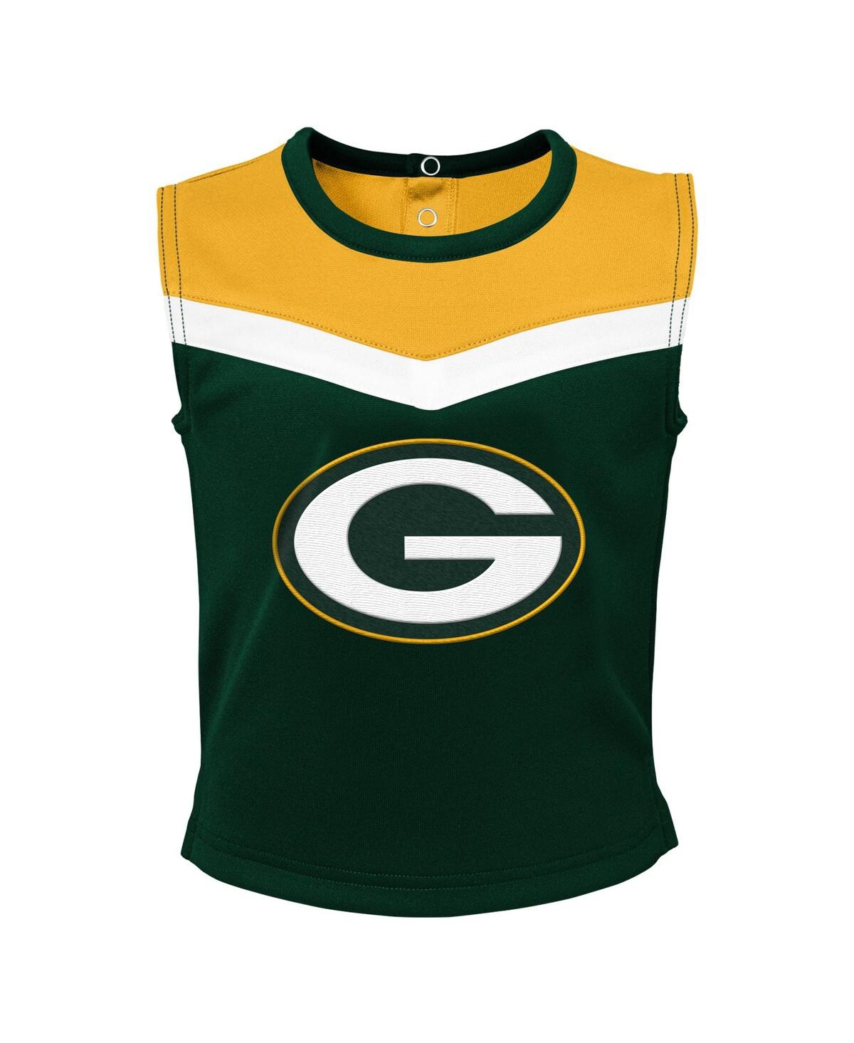 Shop Outerstuff Girls Toddler Green Green Bay Packers Spirit Cheer Three-piece Cheerleader Set