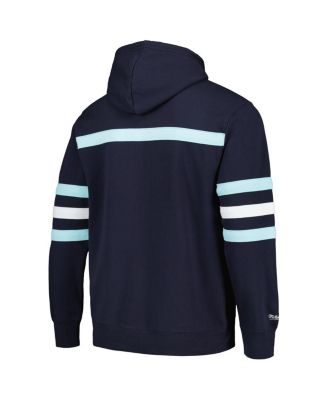 Men's Deep Sea Blue Seattle Kraken Head Coach Pullover Hoodie