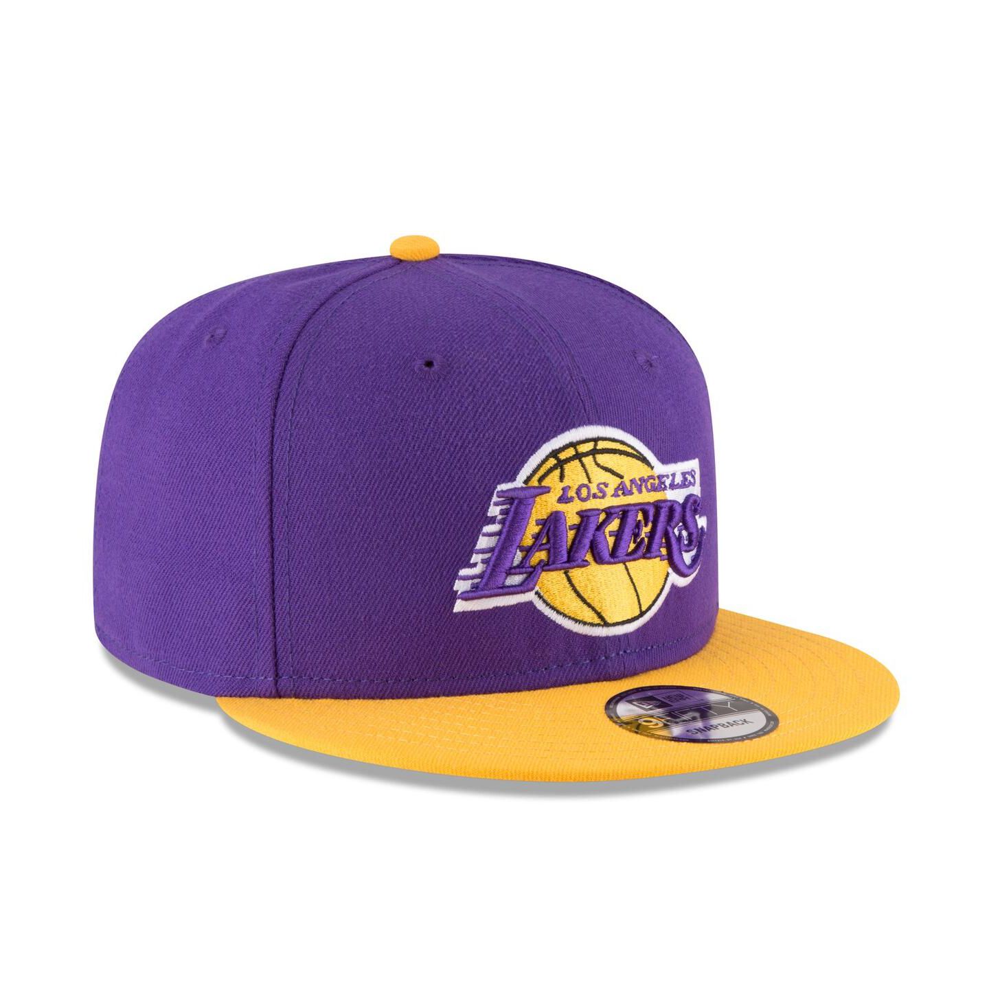 Мужская кепка New Era Purple, Gold Los Angeles Lakers Two-Tone 9FIFTY Adjustable Hat — фото 3