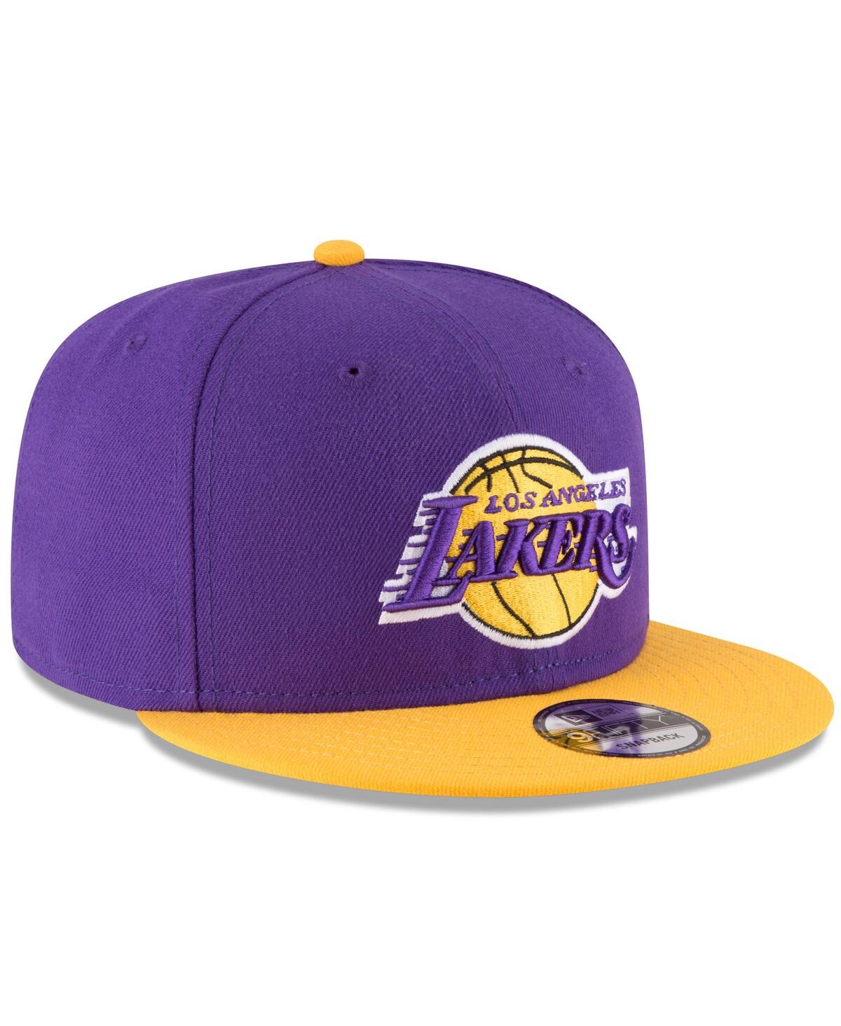 New Era Men's  Purple, Gold Los Angeles Lakers Two-tone 9fifty Adjustable Hat In Purple,gold