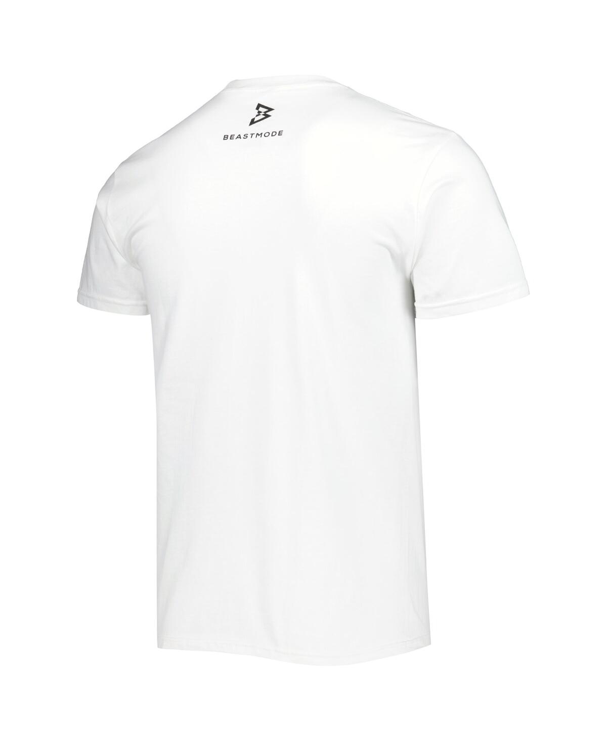 Shop Beast Mode Men's White  Logo Collegiate T-shirt