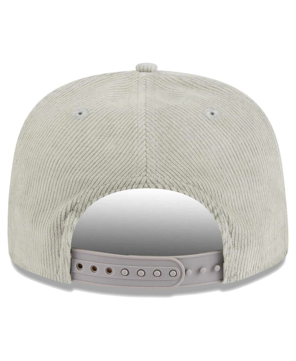 Shop New Era Men's  Gray Brooklyn Nets The Golfer Corduroy 9fifty Snapback Hat