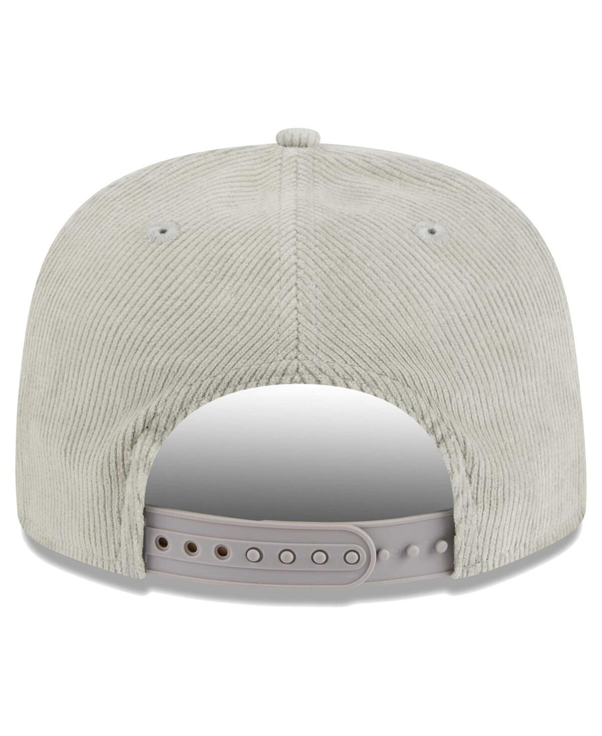 Men's New EraBrooklyn Nets The Golfer Corduroy 9FIFTY Snapback Hat - Gray