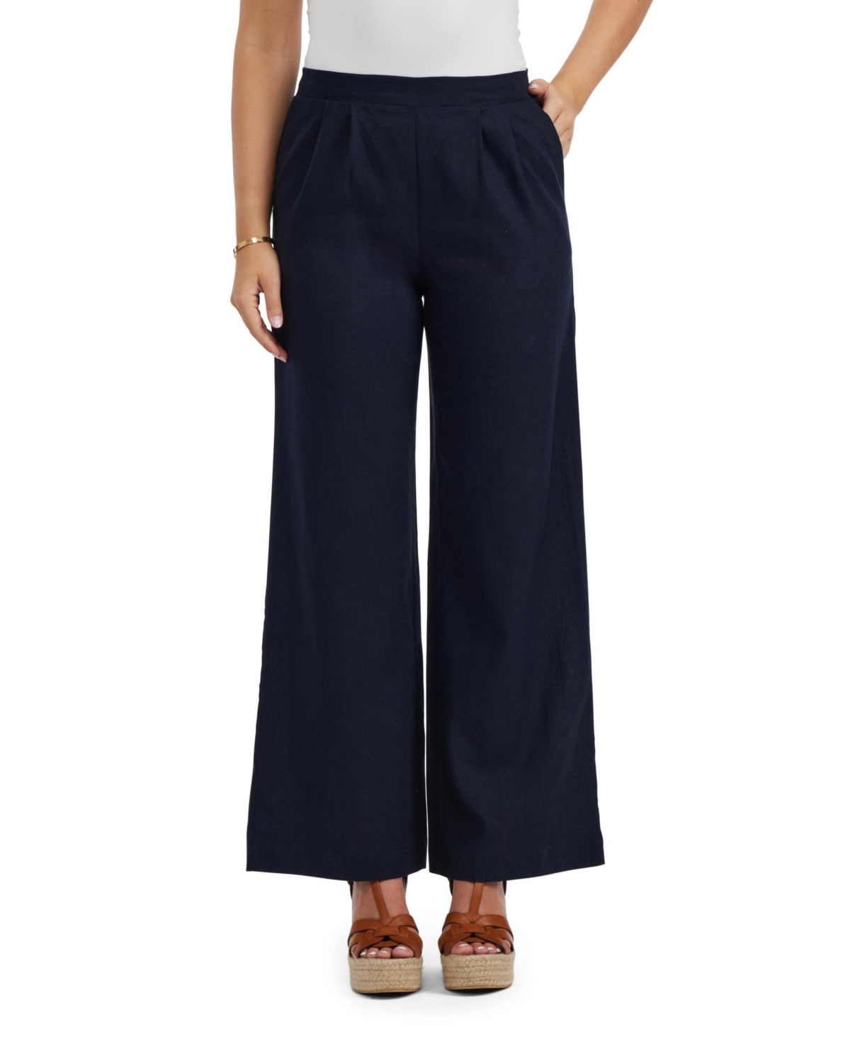 Ellen Tracy Women's Wide Leg Pant with Front Pleats