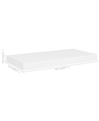 Floating Wall Shelves 4 pcs White 19.7"x9.1"x1.5" MDF