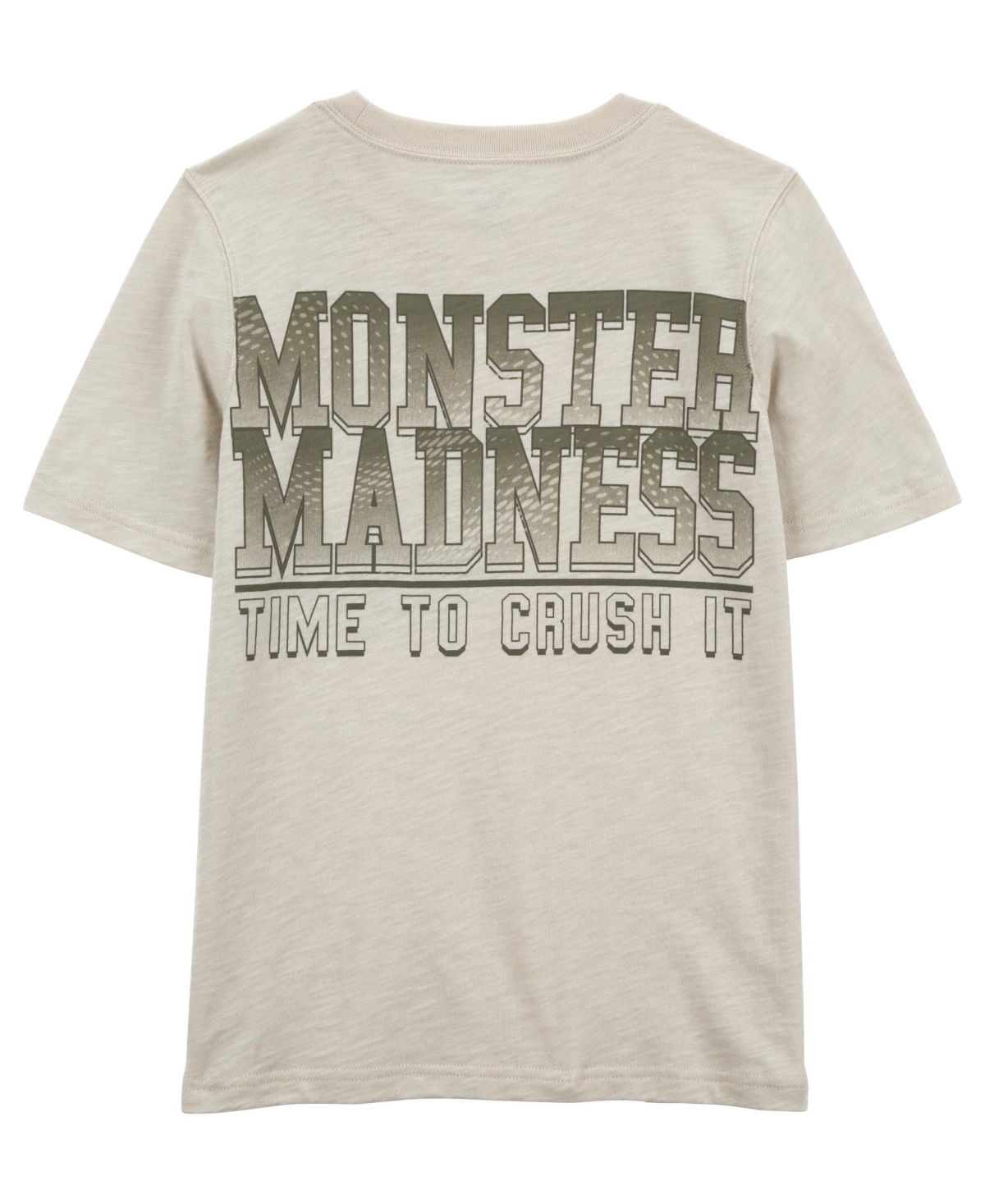 Shop Carter's Big Monster Truck Slub Jersey Pocket T-shirt In Gray
