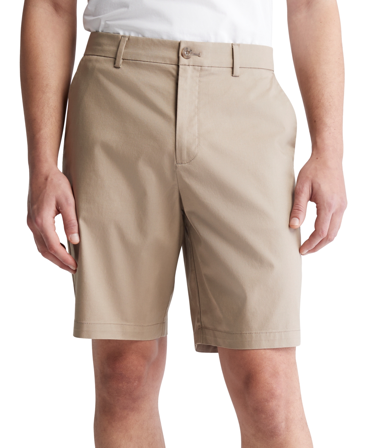 Shop Calvin Klein Men's Refined Slim Fit 9" Shorts In Greige