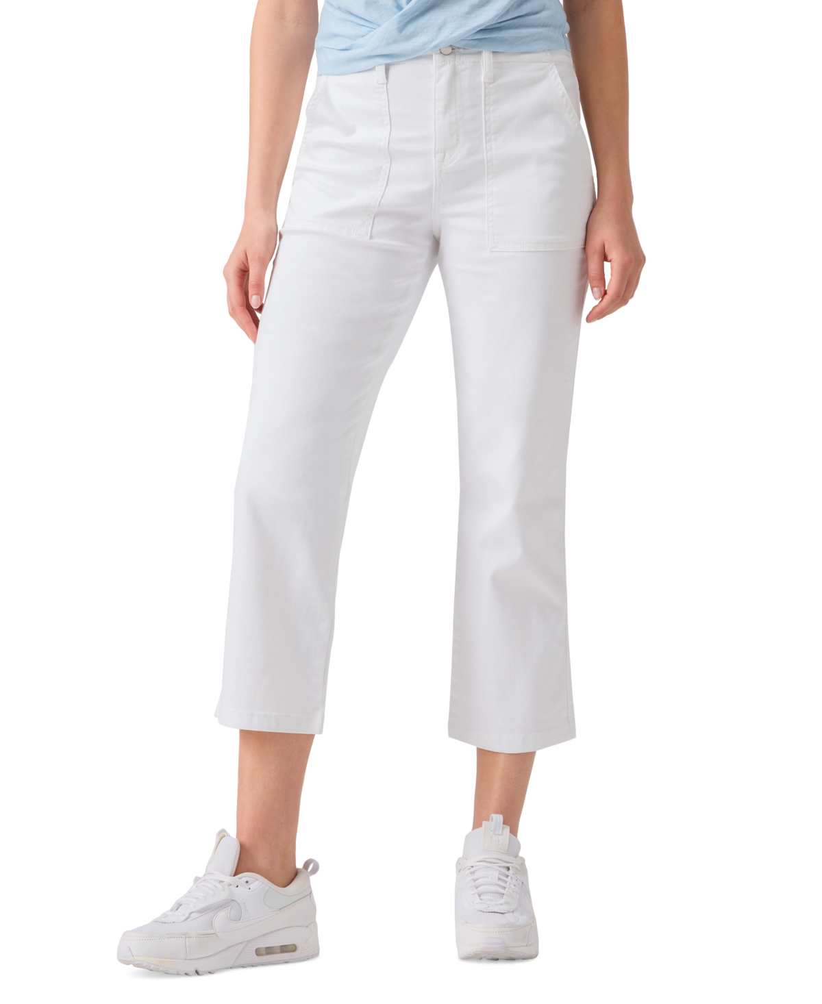 Women's Vacation Cropped Straight Pants - White