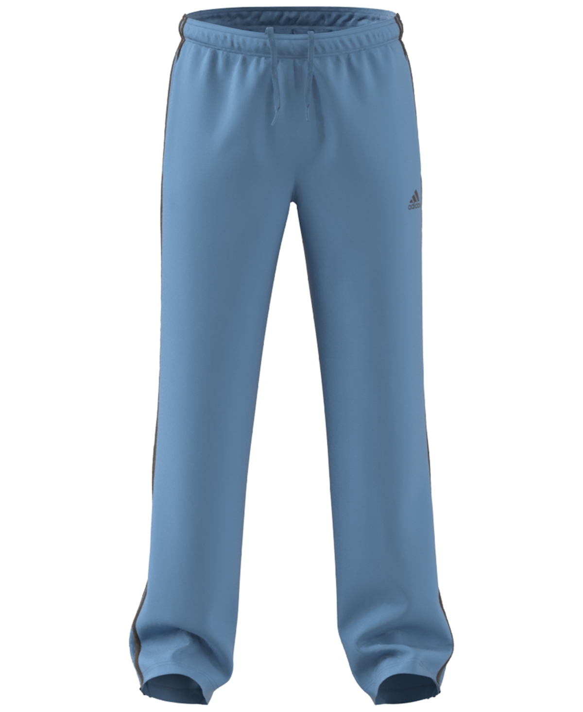 Shop Adidas Originals Men's Primegreen Essentials Warm-up Open Hem 3-stripes Track Pants In Semi Blue Burst,charcoal