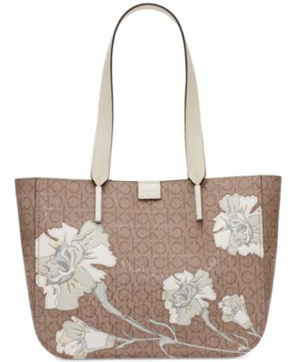 Calvin Klein - Audrey Floral Inlay Monogram Medium Tote