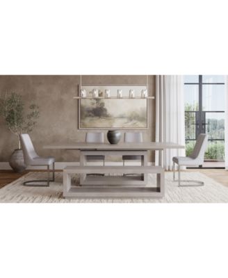 Tivie 6 Pc Dining Set (Rectangular Table + 4 Dining Chairs + Bench)