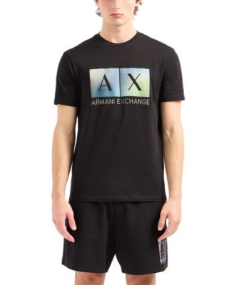 A|X Armani Exchange - Men's Regular-Fit Gradient Box Logo Graphic T-Shirt
