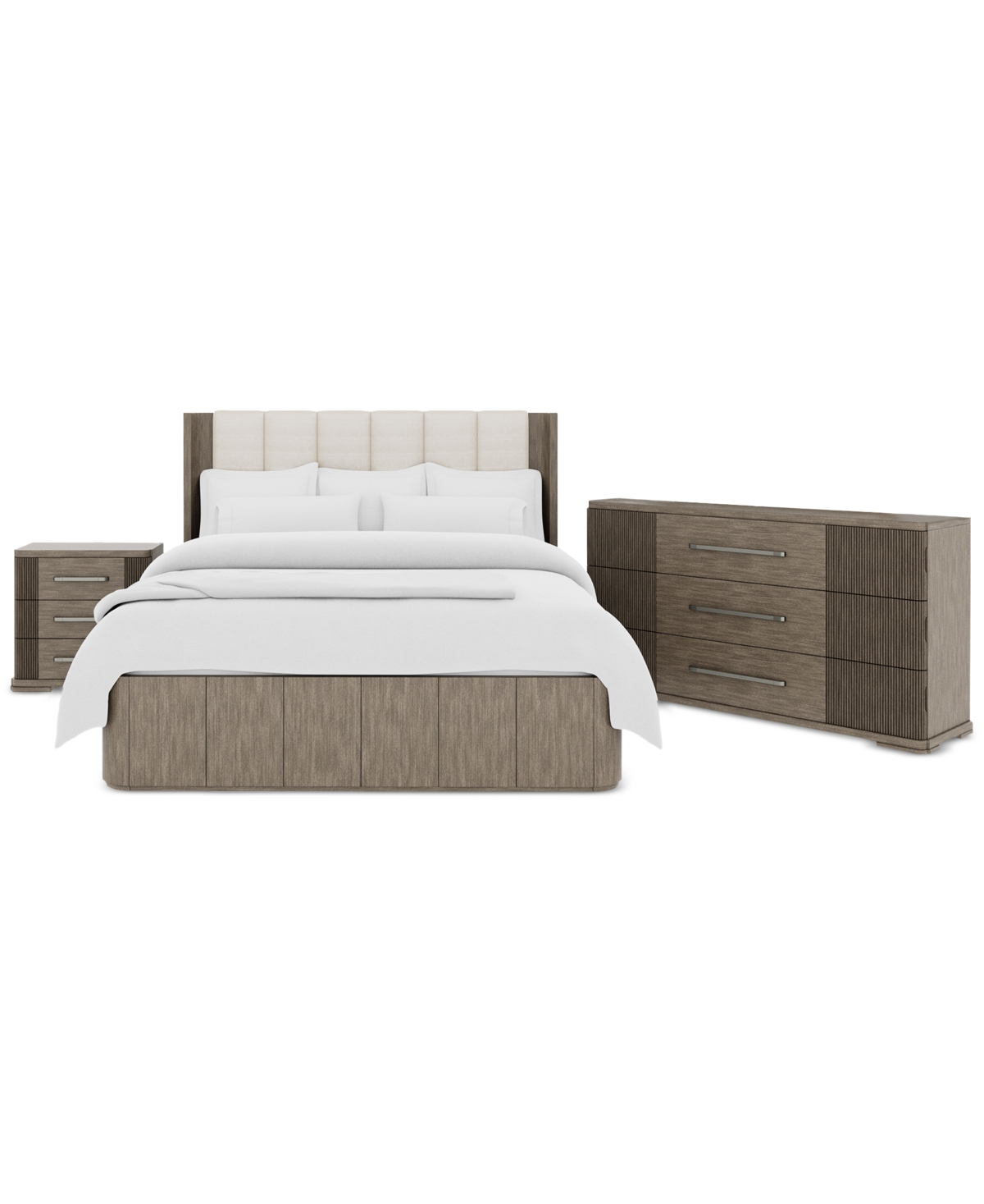Shop Macy's Frandlyn 3pc Bedroom Set (king Bed + Dresser + Nightstand) In No Color