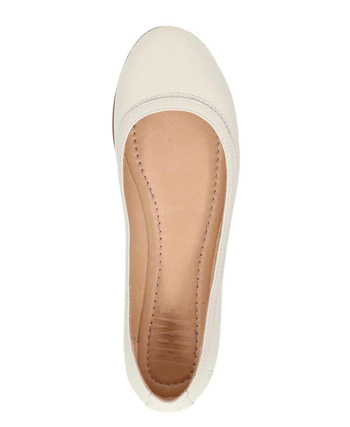 Frye Women's Carson Leather Ballet Flats - White -Waxy Leather