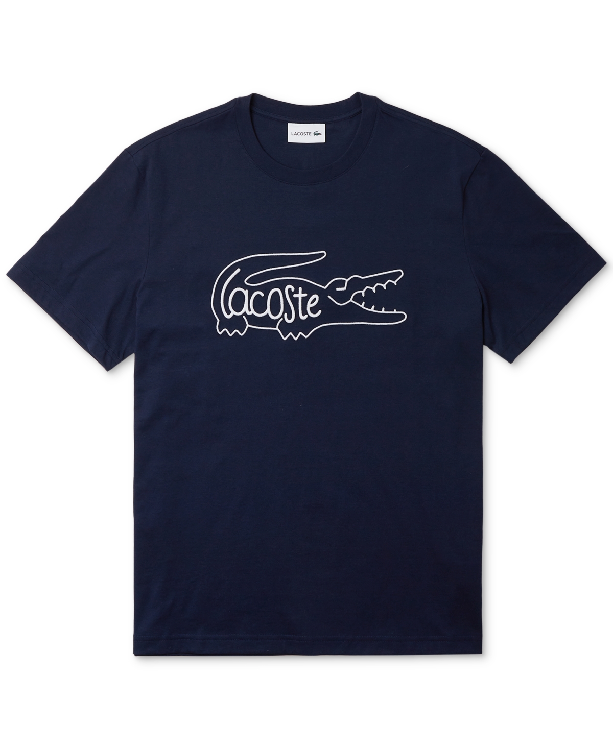 Lacoste Men's Lifestyle Crewneck Logo Graphic T-shirt, Created For Macy's In Navy Blue