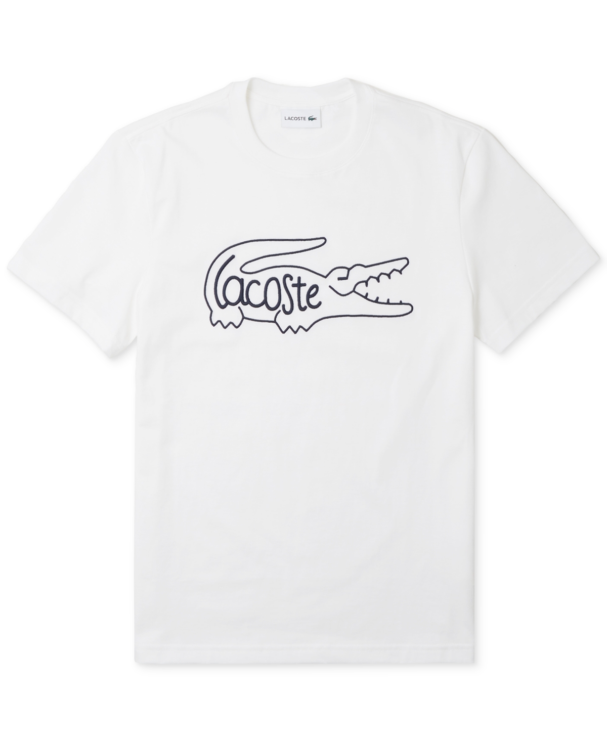 Lacoste Men's Lifestyle Crewneck Logo Graphic T-shirt, Created For Macy's In White