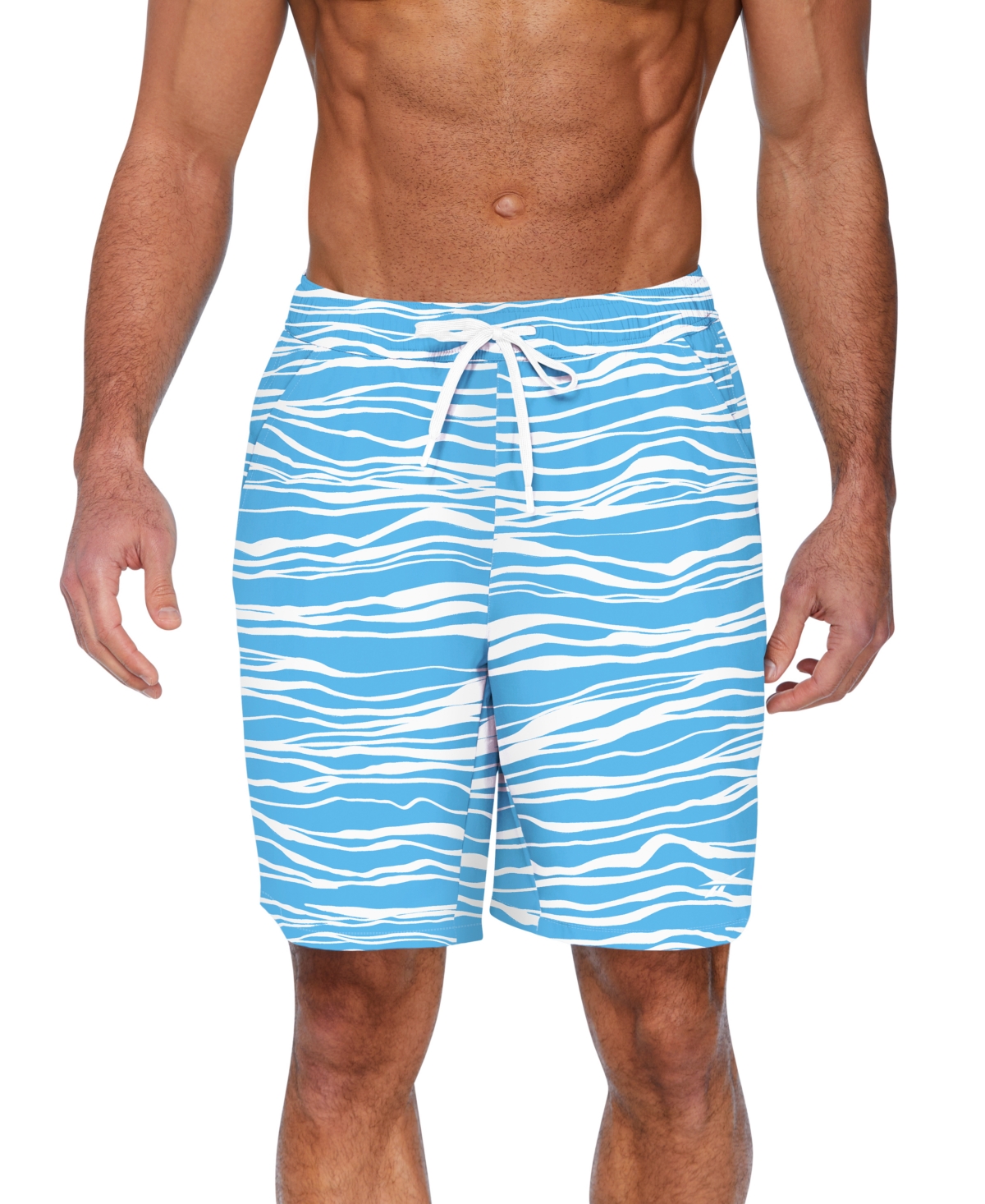 Men's Quick-Dry Stripe Wave Core Valley 7" Swim Trunks - Blue Print