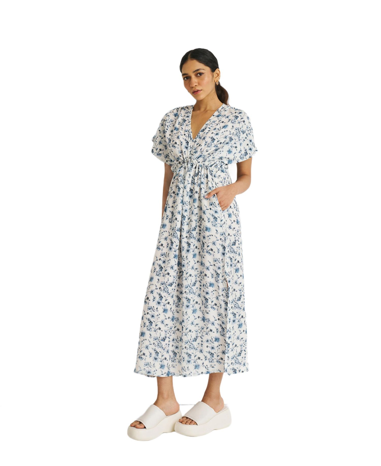 Women's Gathered Maxi Dress