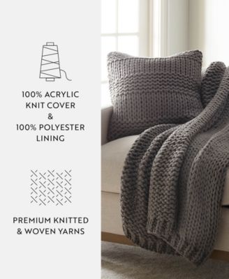 Cozy Chunky Knit Decorative Pillow, 20" x 20"