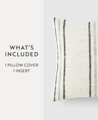 Striped Yarn Dyed Decorative Pillow, 20" x 20"